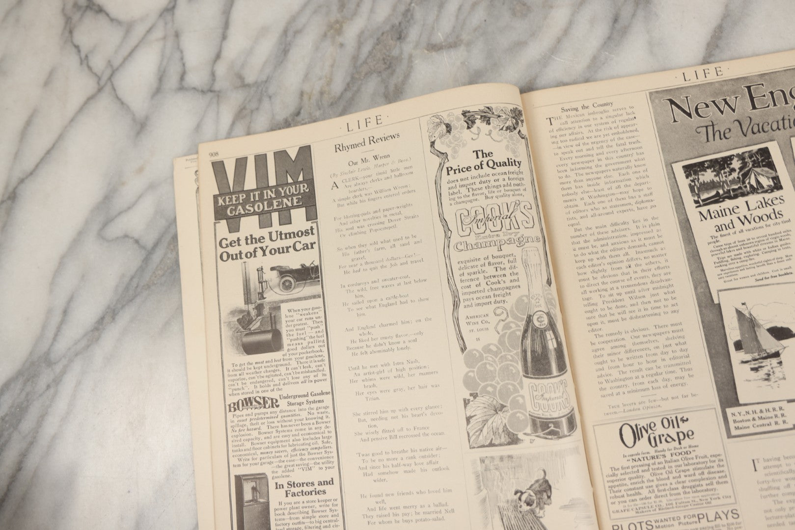 Lot 237 - Antique Life Magazine, Vol. 6, No. 1647, May 21, 1914, With Cover Illustrated By Otho Cushing