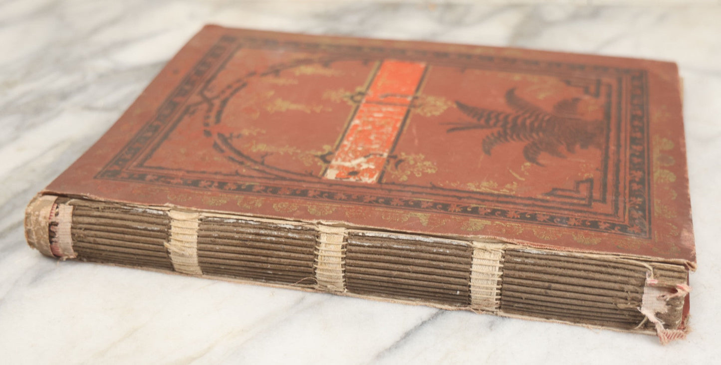 Lot 238 - Antique Victorian Scrapbook Containing Approximately Pieces, Mostly Bold Chromolithographs Of Beautiful Women, Nicely Organized