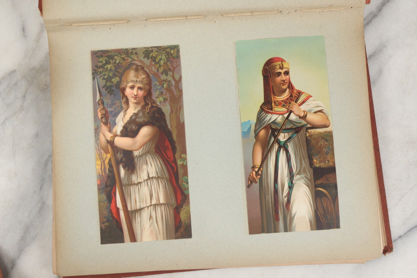 Lot 238 - Antique Victorian Scrapbook Containing Approximately Pieces, Mostly Bold Chromolithographs Of Beautiful Women, Nicely Organized