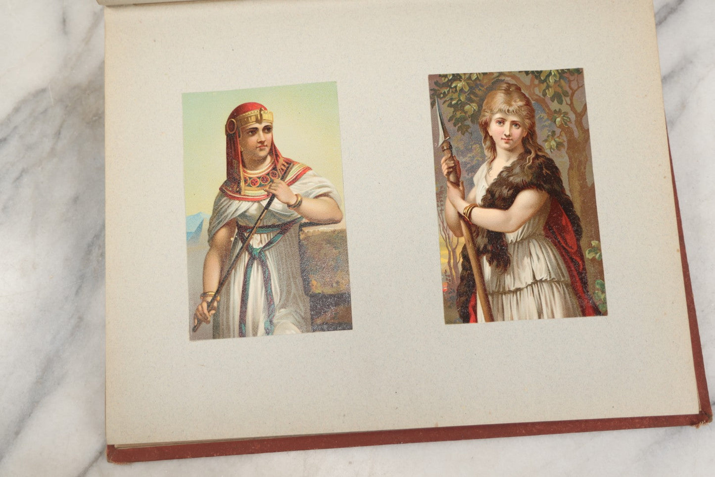 Lot 238 - Antique Victorian Scrapbook Containing Approximately Pieces, Mostly Bold Chromolithographs Of Beautiful Women, Nicely Organized