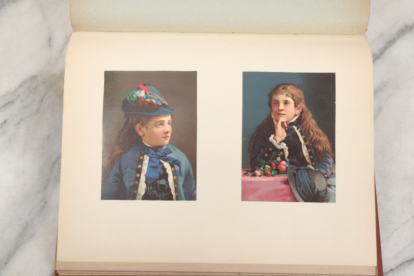 Lot 238 - Antique Victorian Scrapbook Containing Approximately Pieces, Mostly Bold Chromolithographs Of Beautiful Women, Nicely Organized