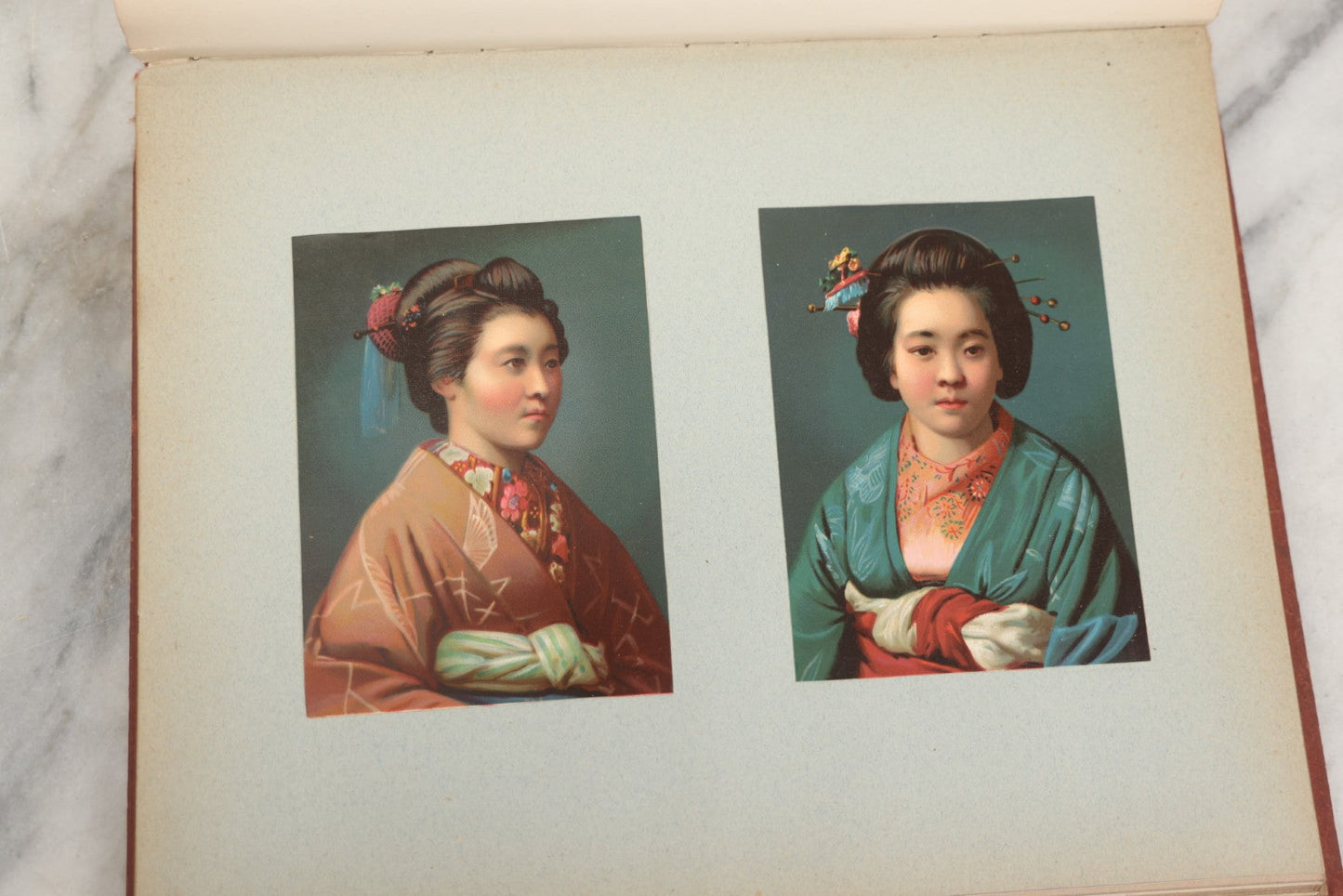 Lot 238 - Antique Victorian Scrapbook Containing Approximately Pieces, Mostly Bold Chromolithographs Of Beautiful Women, Nicely Organized