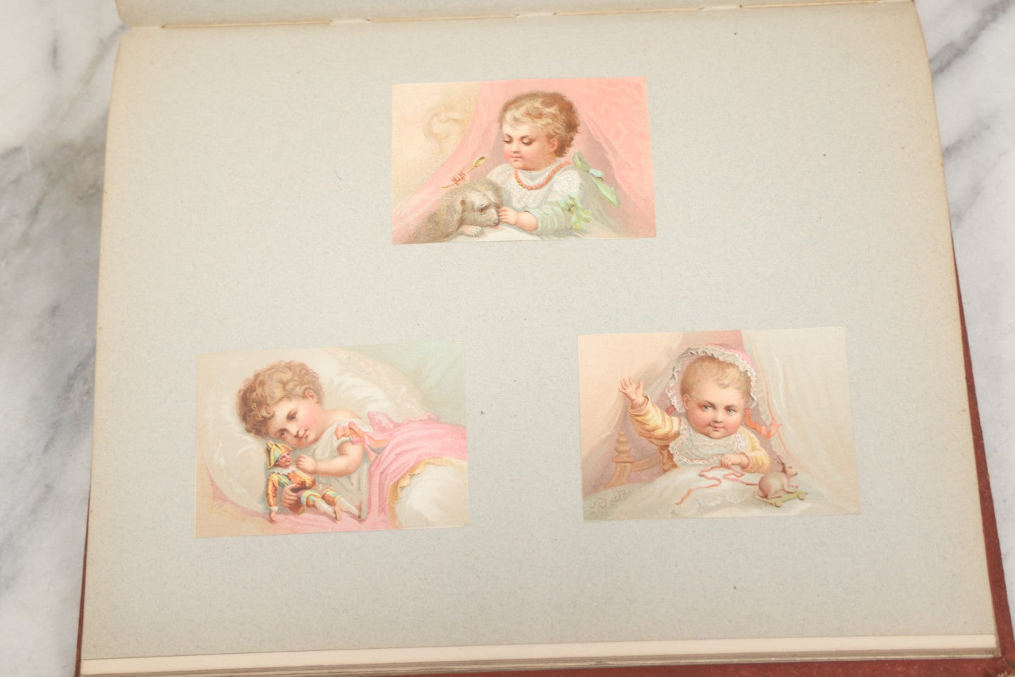 Lot 238 - Antique Victorian Scrapbook Containing Approximately Pieces, Mostly Bold Chromolithographs Of Beautiful Women, Nicely Organized
