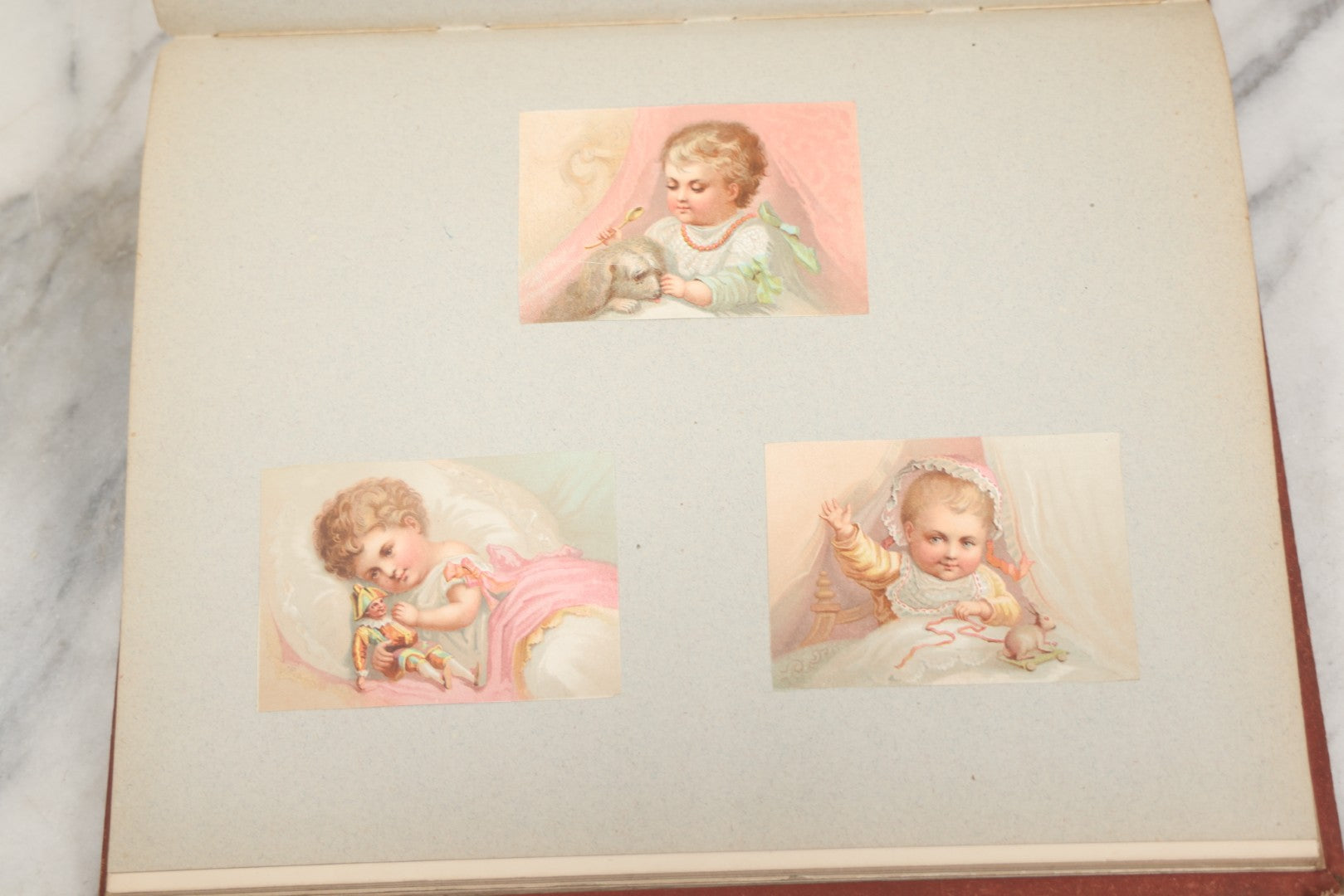 Lot 238 - Antique Victorian Scrapbook Containing Approximately Pieces, Mostly Bold Chromolithographs Of Beautiful Women, Nicely Organized
