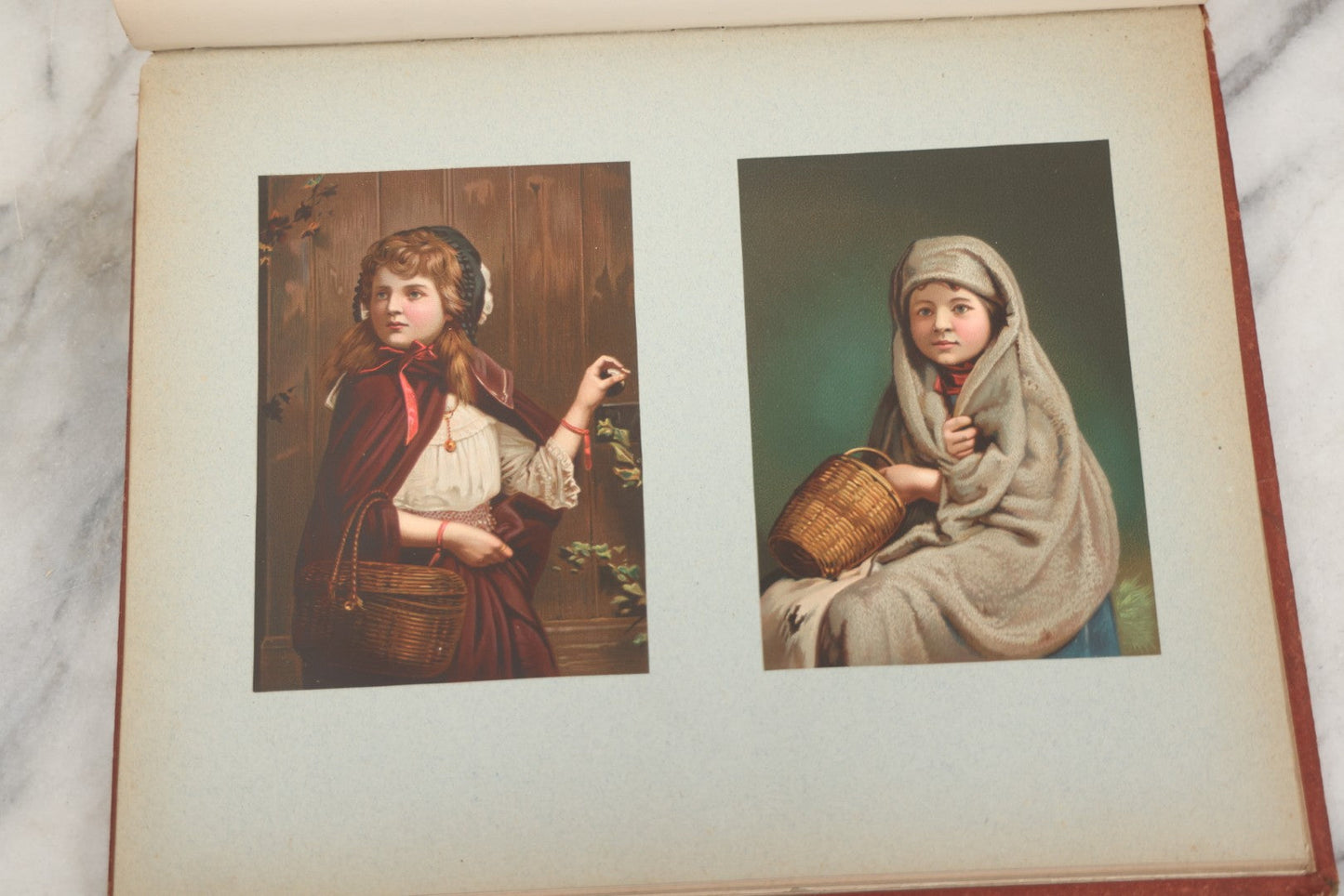 Lot 238 - Antique Victorian Scrapbook Containing Approximately Pieces, Mostly Bold Chromolithographs Of Beautiful Women, Nicely Organized