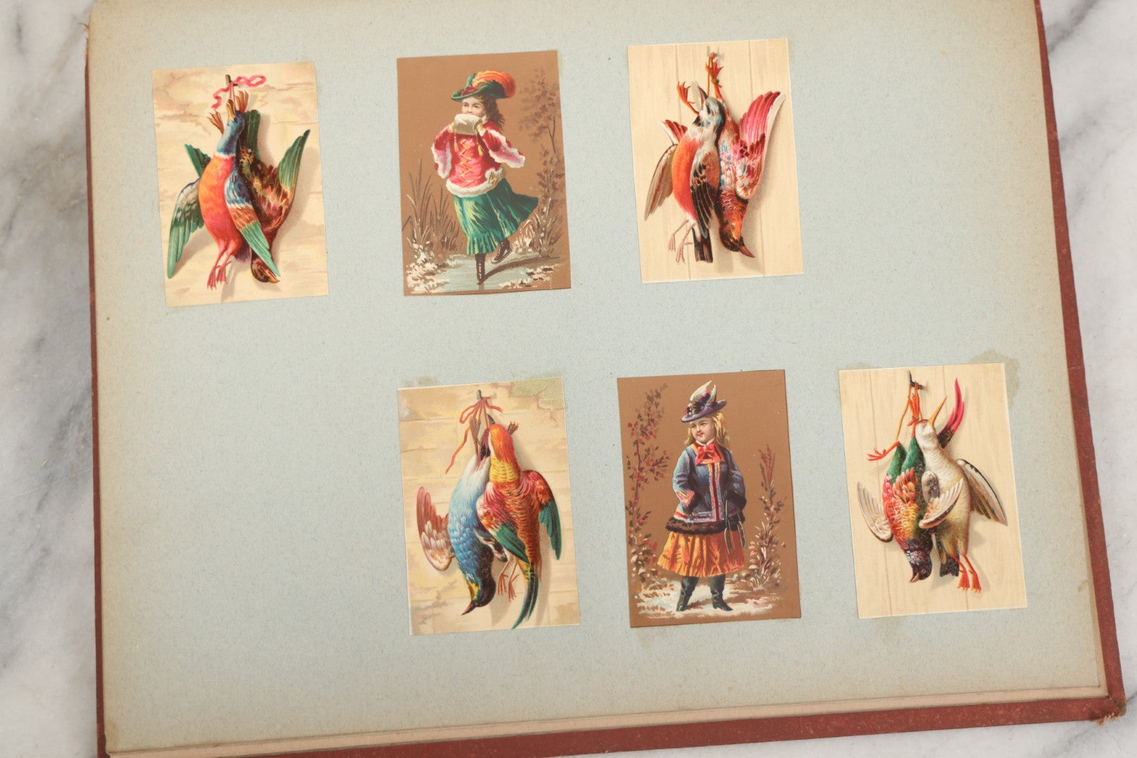Lot 238 - Antique Victorian Scrapbook Containing Approximately Pieces, Mostly Bold Chromolithographs Of Beautiful Women, Nicely Organized