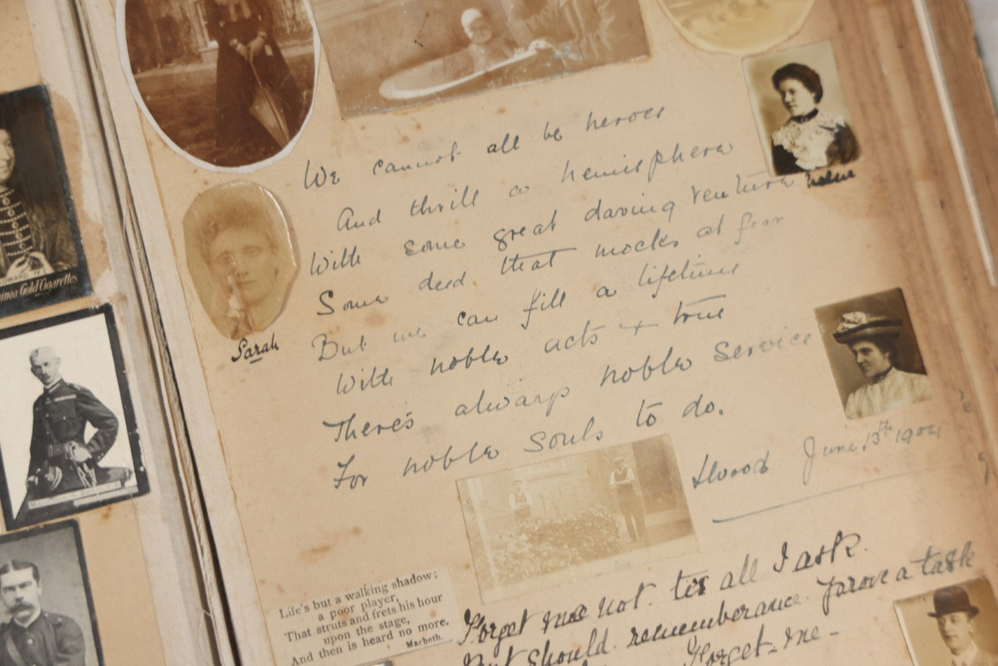 Lot 240 - Antique Snapshot Photo Album And Scrapbook Containing Dozens Of Scraps, Photos, Handwritten Poems And Entries, Watercolor And Other Paintings And Drawings, Circa 1905