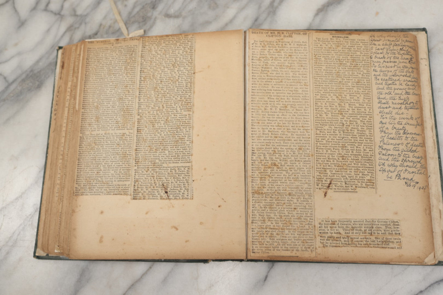 Lot 240 - Antique Snapshot Photo Album And Scrapbook Containing Dozens Of Scraps, Photos, Handwritten Poems And Entries, Watercolor And Other Paintings And Drawings, Circa 1905