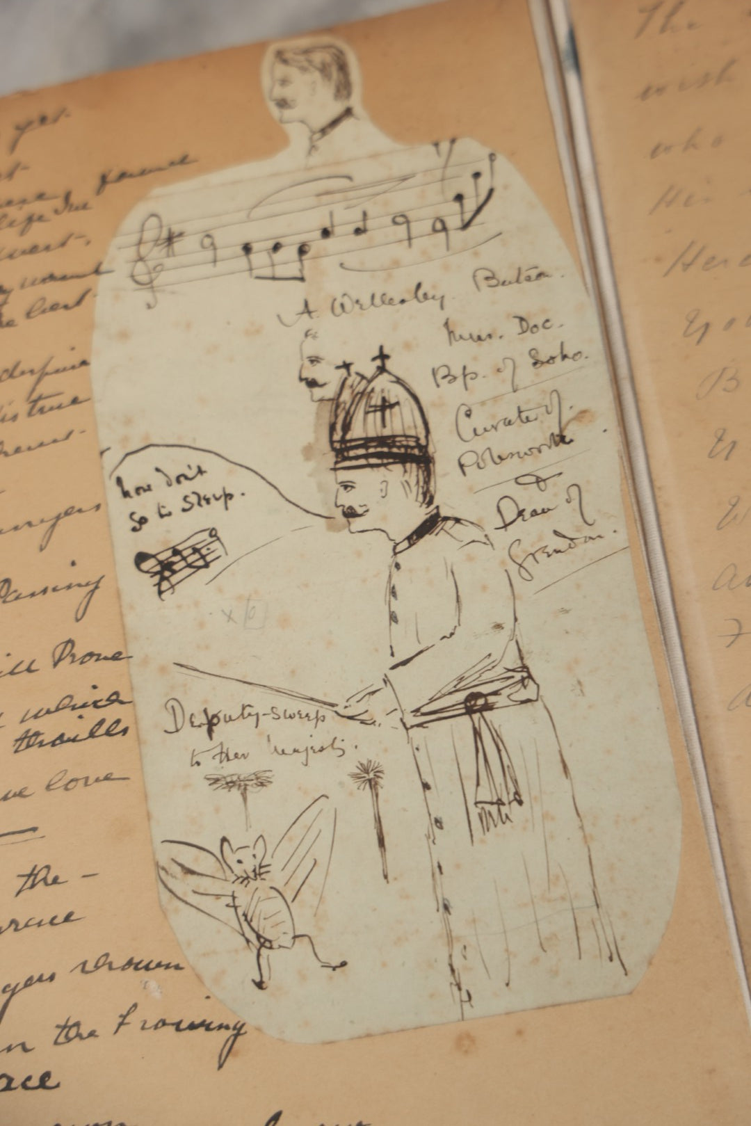 Lot 240 - Antique Snapshot Photo Album And Scrapbook Containing Dozens Of Scraps, Photos, Handwritten Poems And Entries, Watercolor And Other Paintings And Drawings, Circa 1905