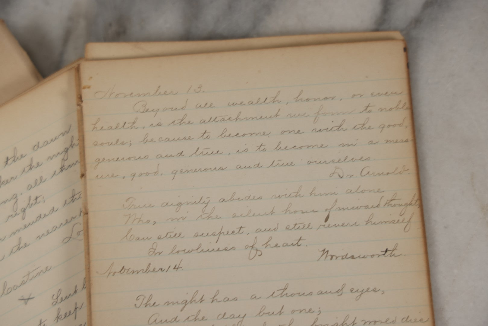 Lot 243 - Partial Antique Journal And Letters, Circa 1890s Including Letter From Son To Father Musing About His Senior Year At College