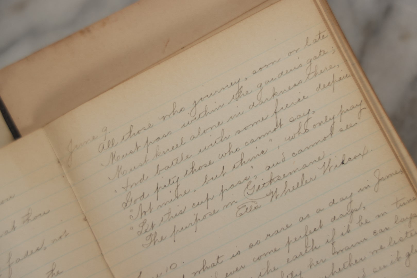 Lot 243 - Partial Antique Journal And Letters, Circa 1890s Including Letter From Son To Father Musing About His Senior Year At College