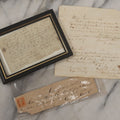 Lot 244 - Grouping Of Three Antique Handwritten Receipts, Including Framed Receipt From 1789, Other Mid 19th Century