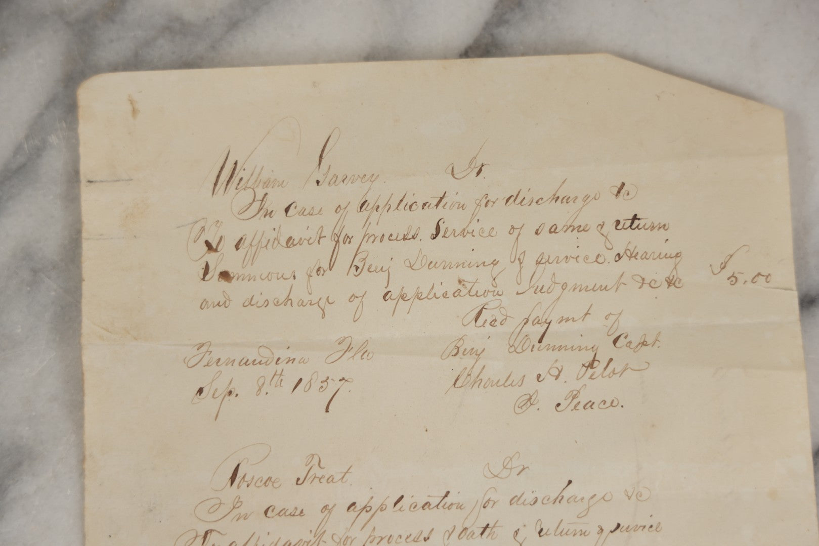 Lot 244 - Grouping Of Three Antique Handwritten Receipts, Including Framed Receipt From 1789, Other Mid 19th Century