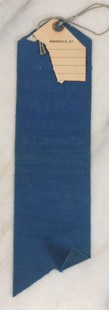 Lot 245 - Grouping Of Three Antique Prize Ribbons From The Eighth Annual Hopkinton Fair, George Park, Contoocook, New Hampshire, September 1922, Two Blue First Prize Badges, One Red Second Prize, Made By The Sommer Badge Mfg. Co., Newark, New Jersey