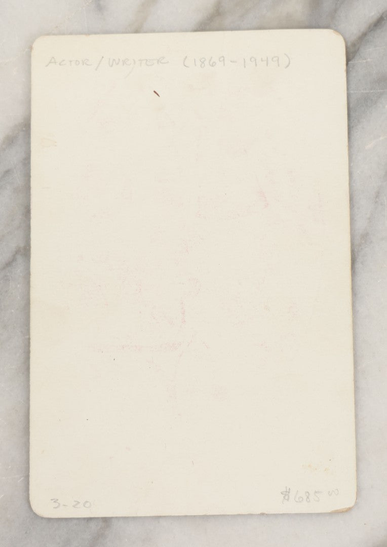 Lot 248 - Antique Cabinet Card Collectible Photograph Of Actor Barney Gilmore With Co-Star, Facsimile Signature, Anderson Publishing Co., Philadelphia