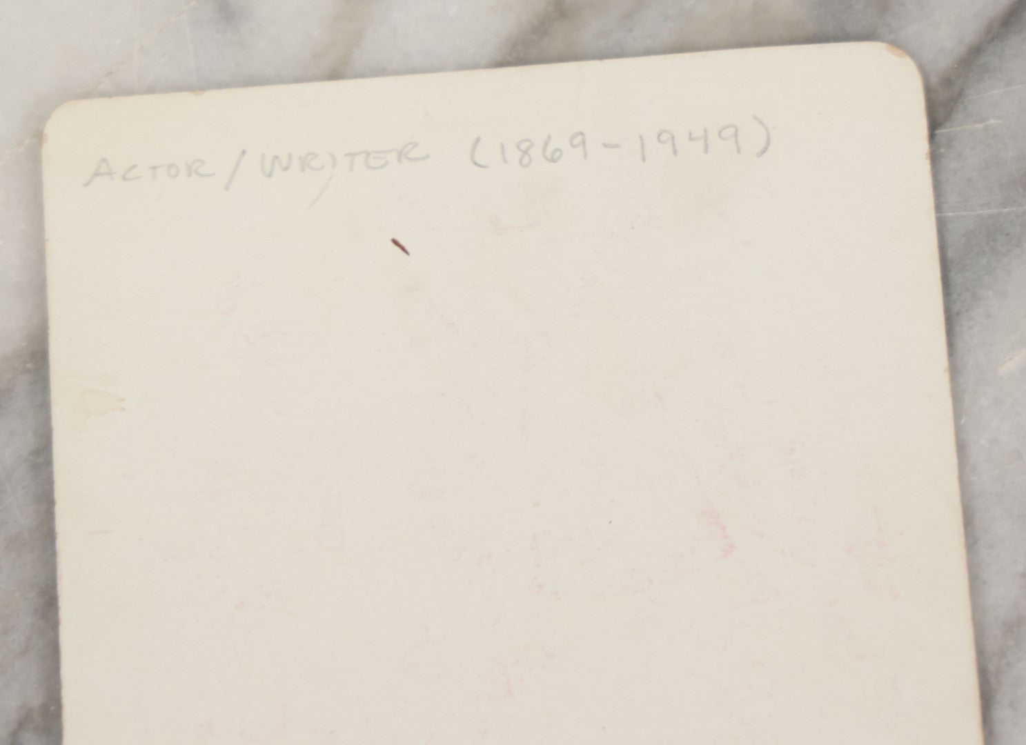 Lot 248 - Antique Cabinet Card Collectible Photograph Of Actor Barney Gilmore With Co-Star, Facsimile Signature, Anderson Publishing Co., Philadelphia