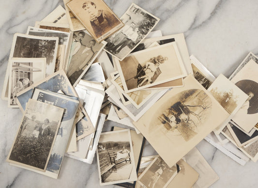 Lot 250 - Grouping Of Approximately 50 Vintage And Antique Snapshot Photographs, Mostly Of Daily Life, Cars, Military, Pets, Beach, And More