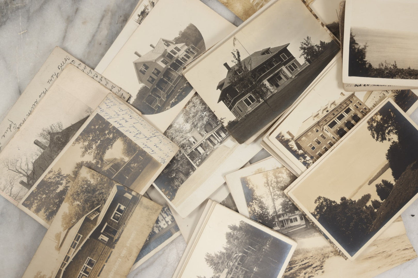 Lot 251 - Grouping Of Approximately 40 Antique Real Photo Postcards R.P.P.C., Mostly From The New Hampshire Seacoast, Hampton, Showing Homes And Buildings, Circa 1905-1910