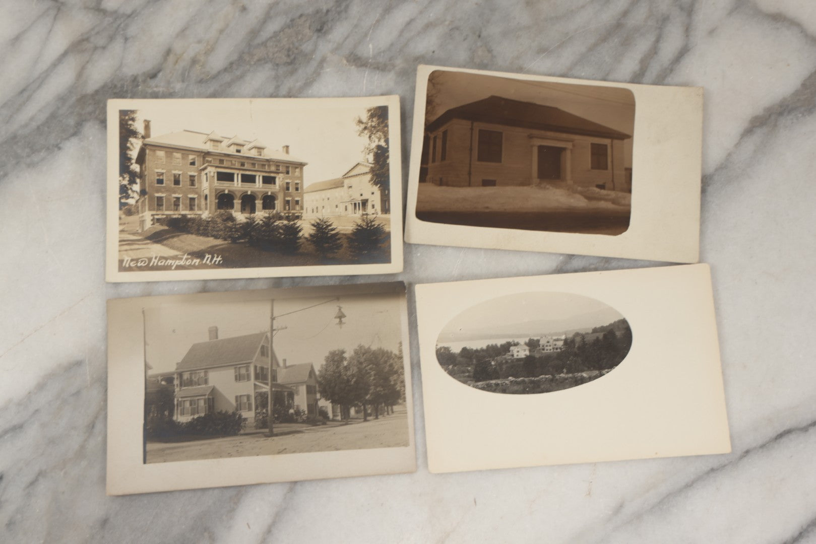 Lot 251 - Grouping Of Approximately 40 Antique Real Photo Postcards R.P.P.C., Mostly From The New Hampshire Seacoast, Hampton, Showing Homes And Buildings, Circa 1905-1910