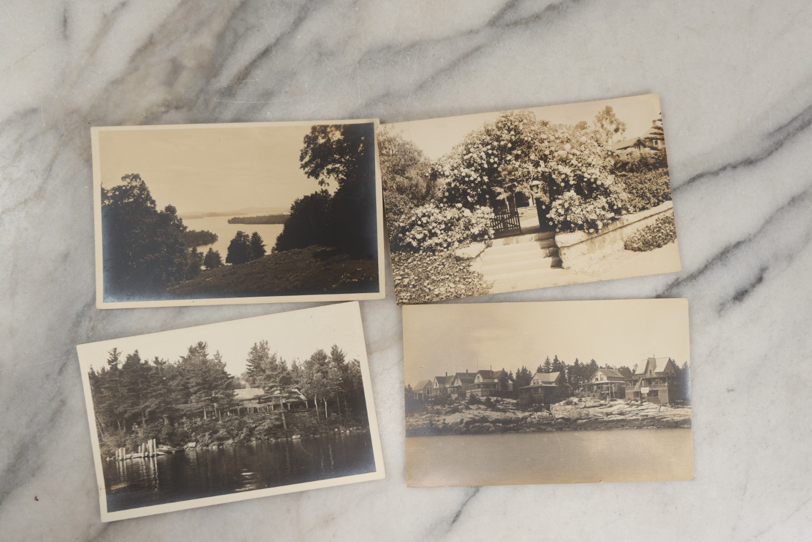 Lot 251 - Grouping Of Approximately 40 Antique Real Photo Postcards R.P.P.C., Mostly From The New Hampshire Seacoast, Hampton, Showing Homes And Buildings, Circa 1905-1910