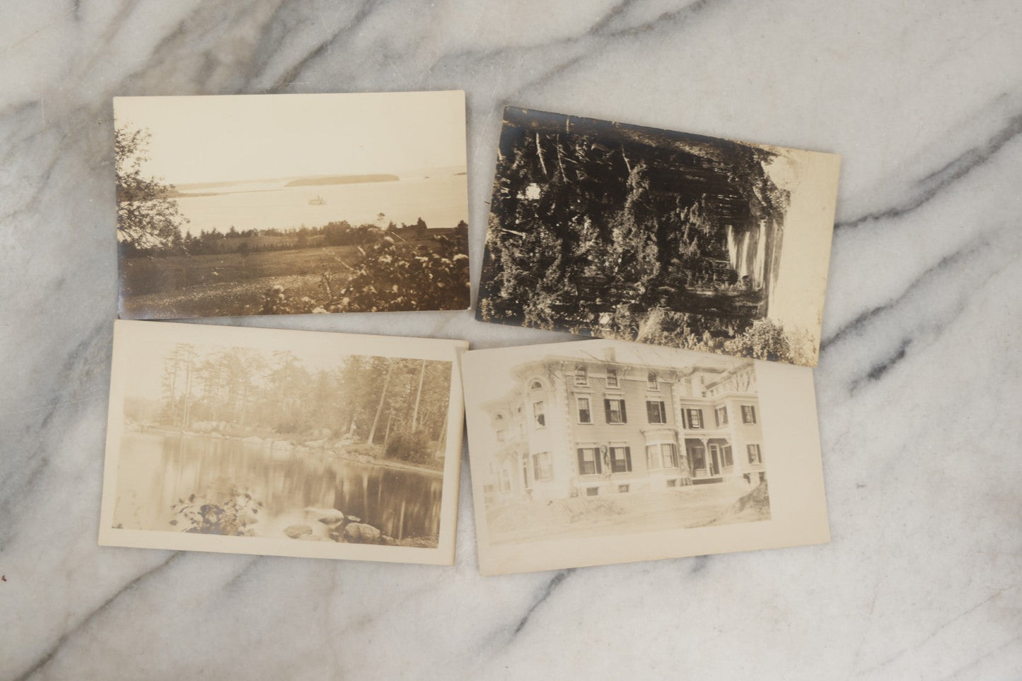 Lot 251 - Grouping Of Approximately 40 Antique Real Photo Postcards R.P.P.C., Mostly From The New Hampshire Seacoast, Hampton, Showing Homes And Buildings, Circa 1905-1910