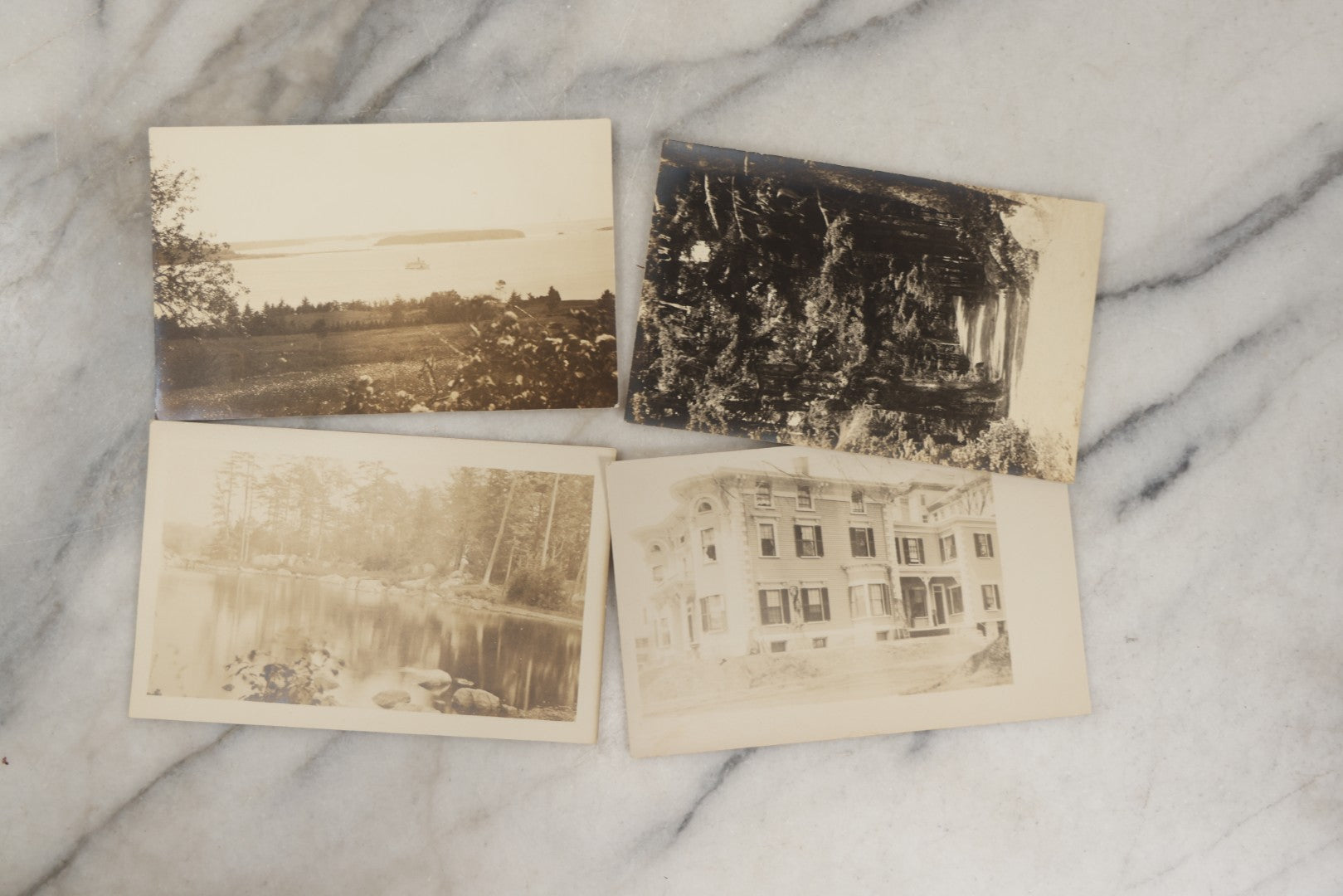 Lot 251 - Grouping Of Approximately 40 Antique Real Photo Postcards R.P.P.C., Mostly From The New Hampshire Seacoast, Hampton, Showing Homes And Buildings, Circa 1905-1910