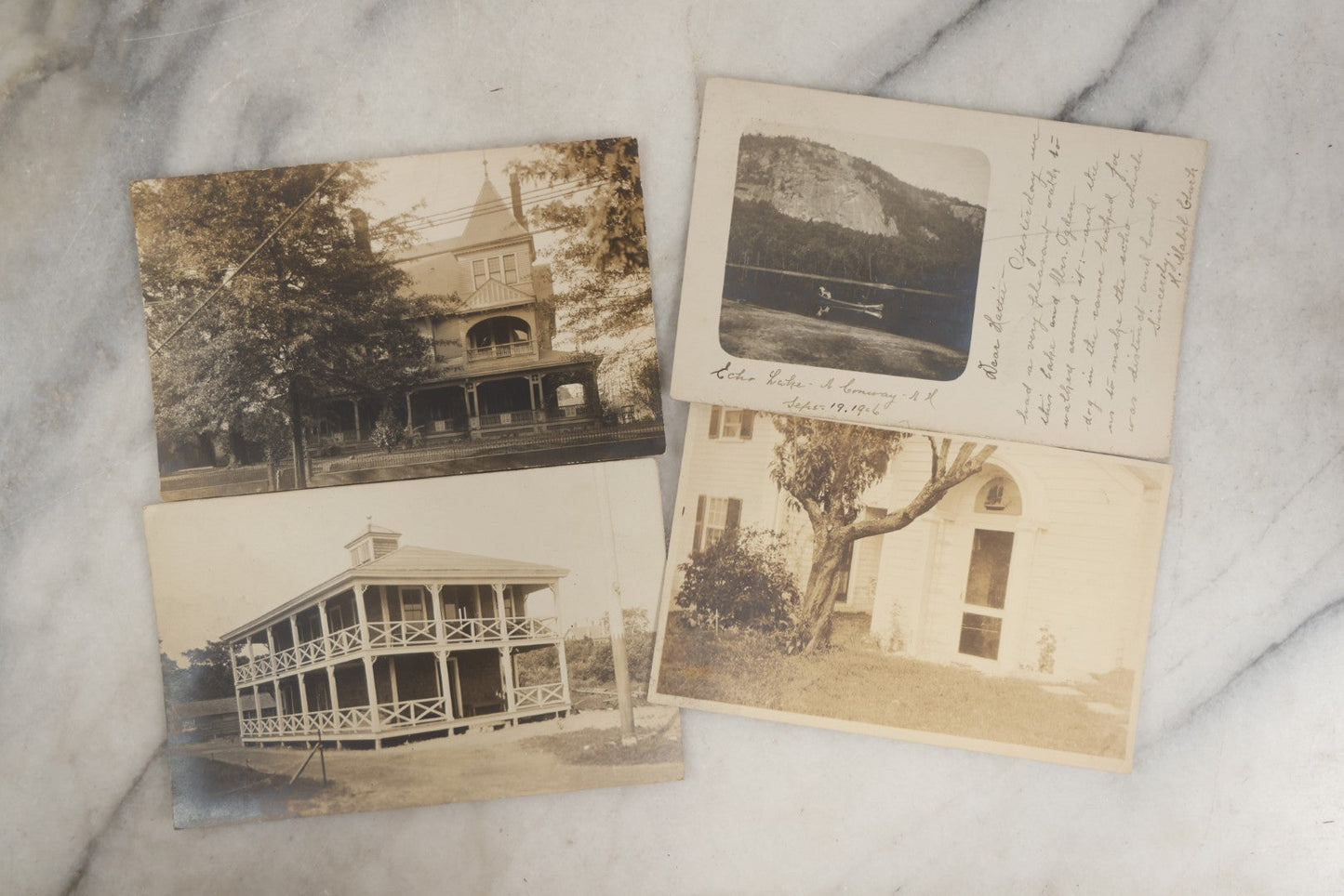Lot 251 - Grouping Of Approximately 40 Antique Real Photo Postcards R.P.P.C., Mostly From The New Hampshire Seacoast, Hampton, Showing Homes And Buildings, Circa 1905-1910