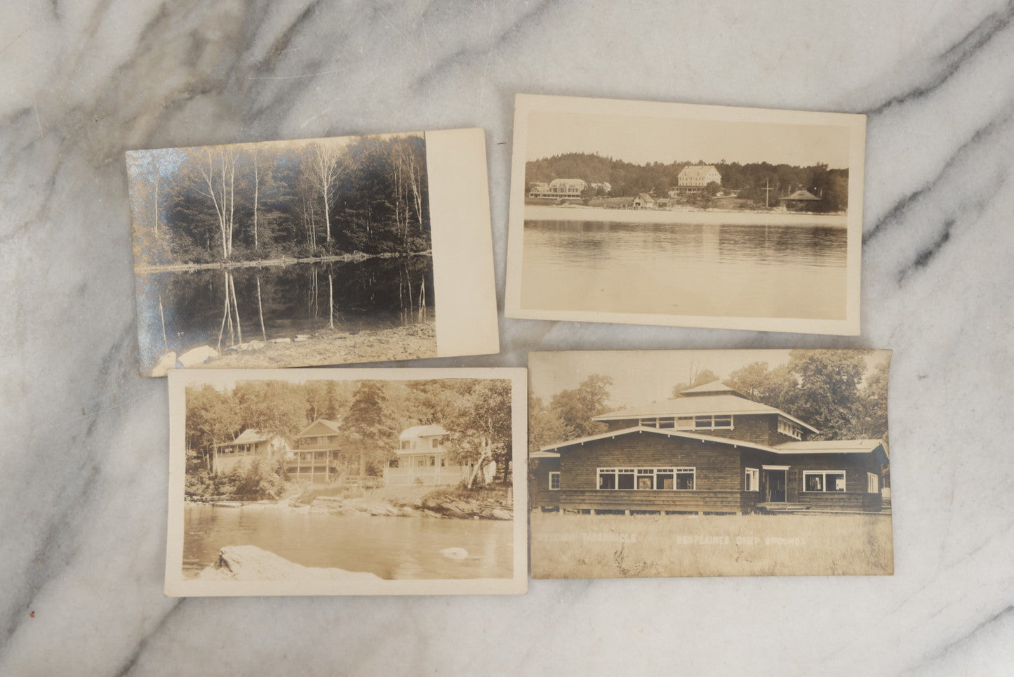 Lot 251 - Grouping Of Approximately 40 Antique Real Photo Postcards R.P.P.C., Mostly From The New Hampshire Seacoast, Hampton, Showing Homes And Buildings, Circa 1905-1910