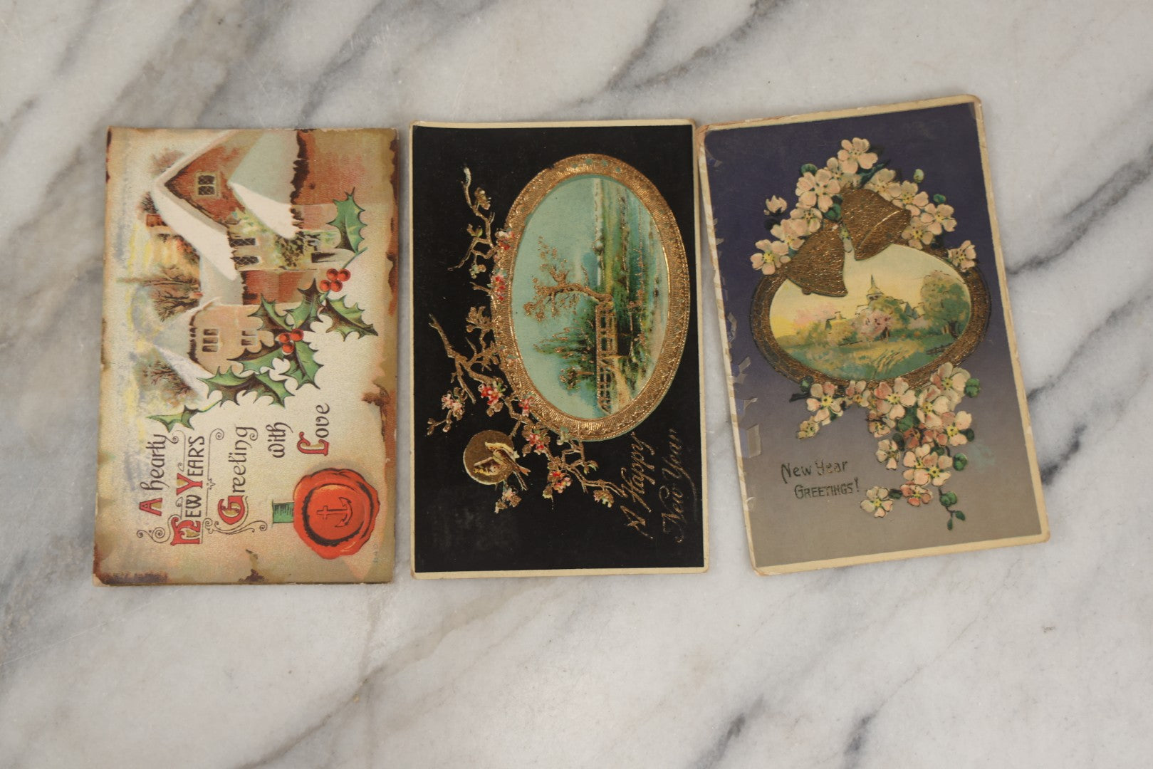 Lot 252 - Grouping Of Approximately 25 Antique And Vintage Postcards, Mostly For Holidays, Christmas, New Years, Easter, Including Novelty Cards And More