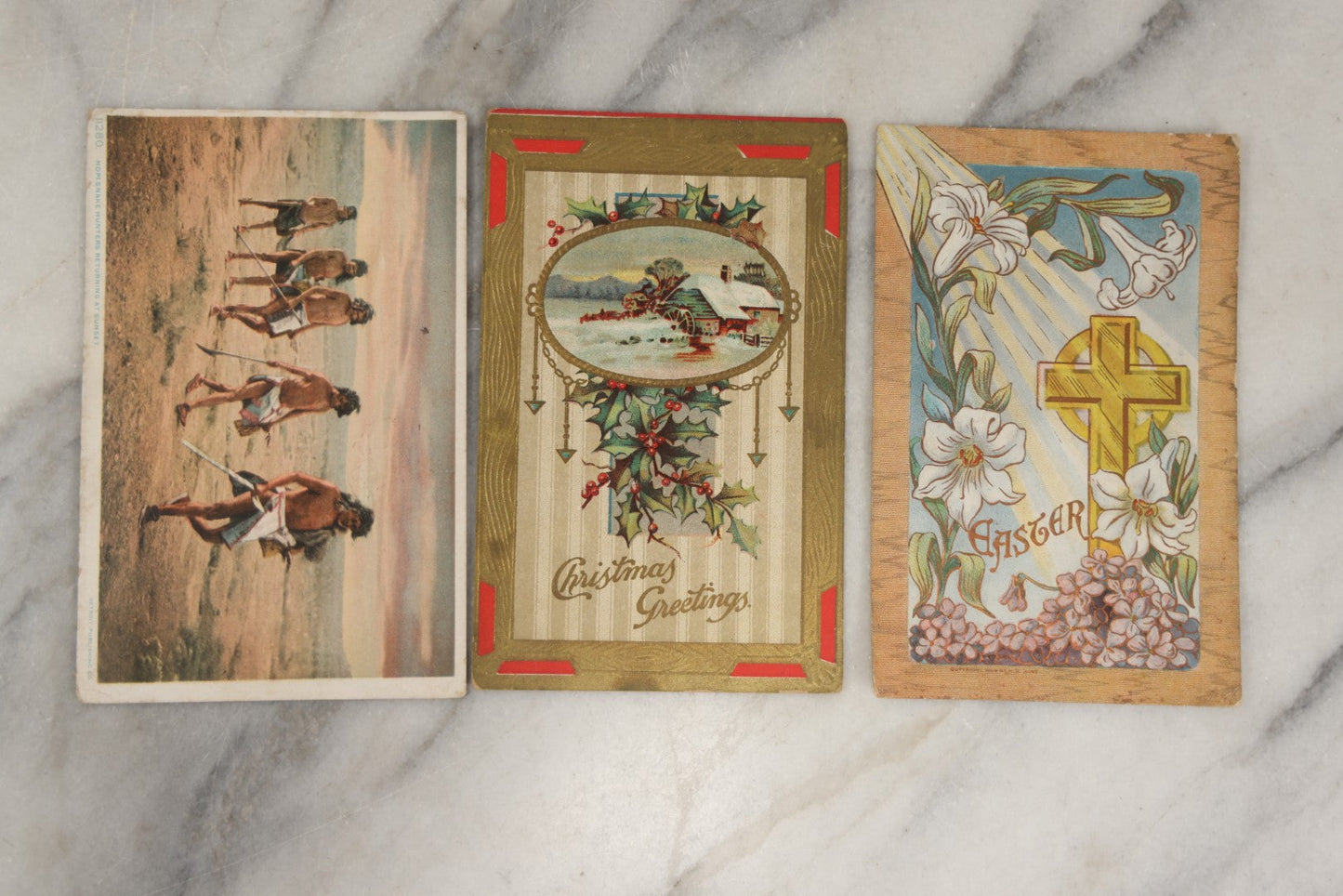 Lot 252 - Grouping Of Approximately 25 Antique And Vintage Postcards, Mostly For Holidays, Christmas, New Years, Easter, Including Novelty Cards And More