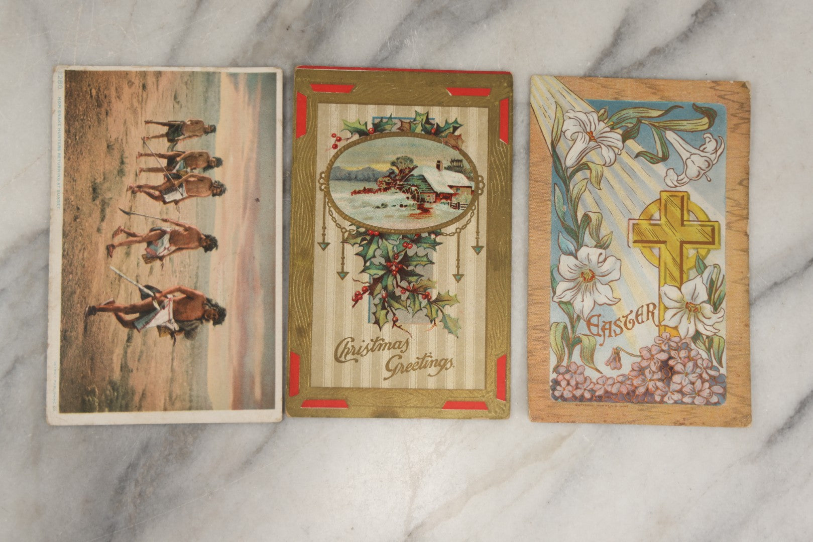 Lot 252 - Grouping Of Approximately 25 Antique And Vintage Postcards, Mostly For Holidays, Christmas, New Years, Easter, Including Novelty Cards And More