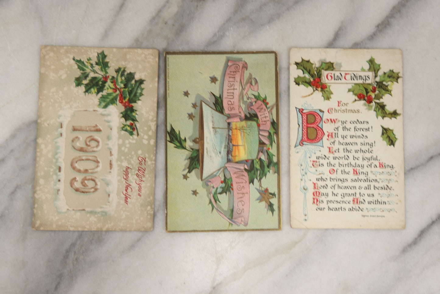 Lot 252 - Grouping Of Approximately 25 Antique And Vintage Postcards, Mostly For Holidays, Christmas, New Years, Easter, Including Novelty Cards And More