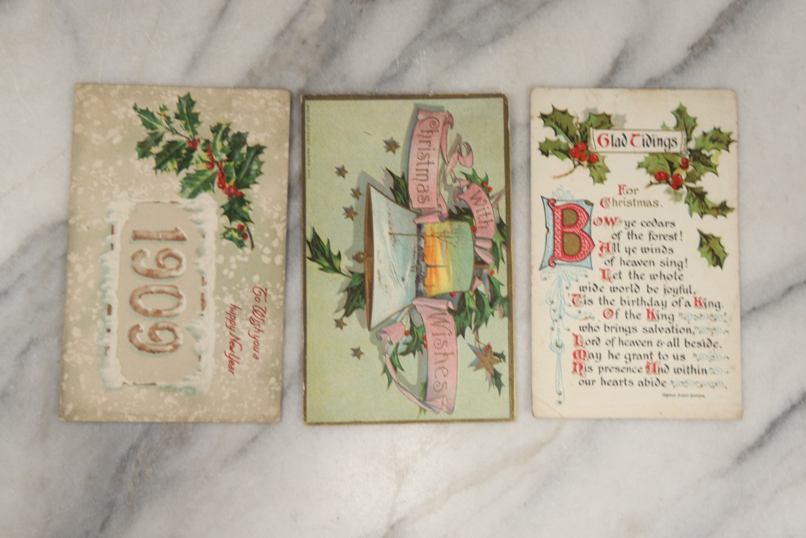 Lot 252 - Grouping Of Approximately 25 Antique And Vintage Postcards, Mostly For Holidays, Christmas, New Years, Easter, Including Novelty Cards And More