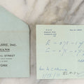Lot 260 - Single Antique Ephemera Scrap, Prescription And Envelope From J.H. Maguire Inc., Opticians, New York City
