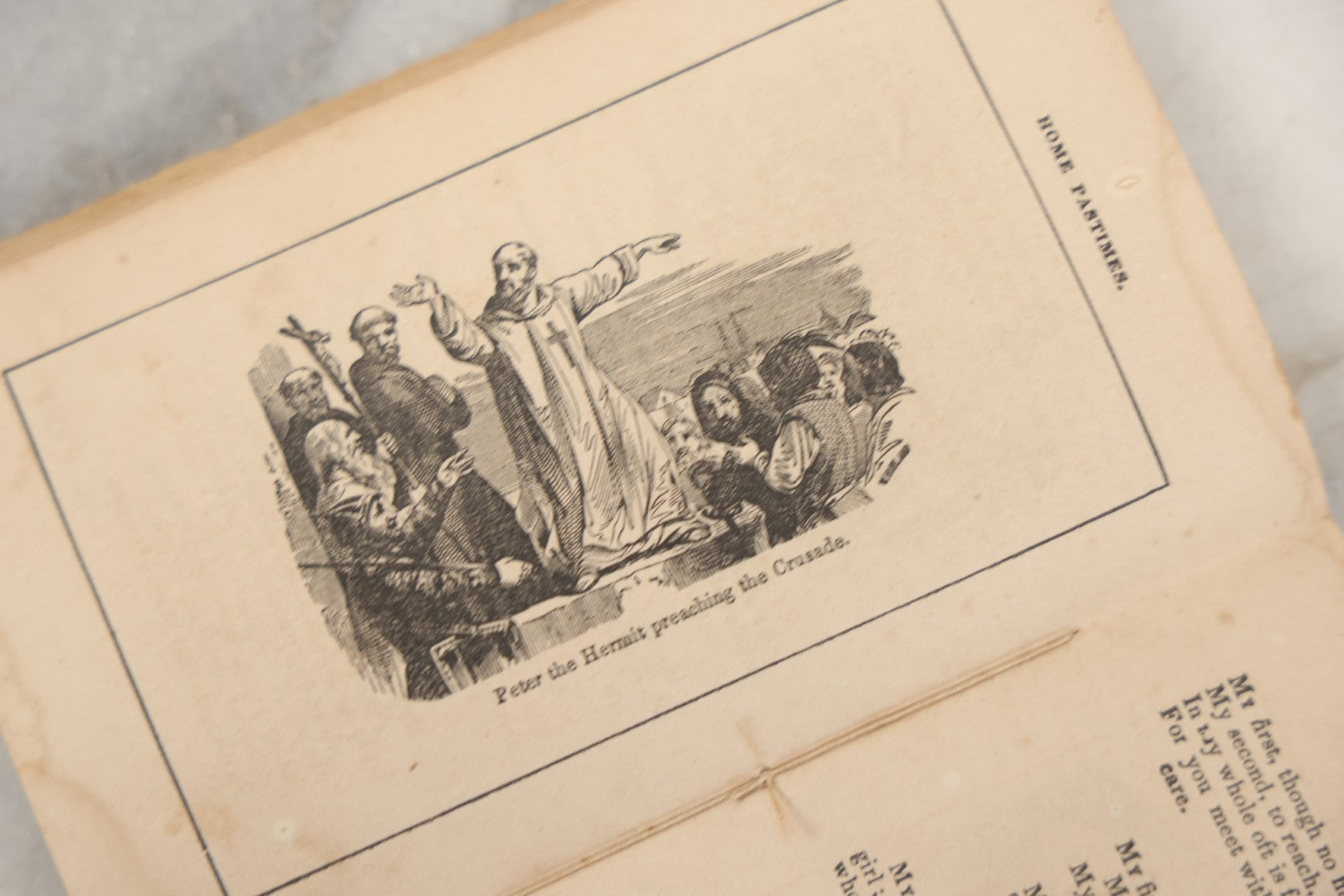 Lot 262 - "Home Pastimes Or Agreeable Exercises For The Mind" Antique Pamphlet With Poetry, Illustrations, And Riddles, Kiggins & Kellogg, Publishers, New York