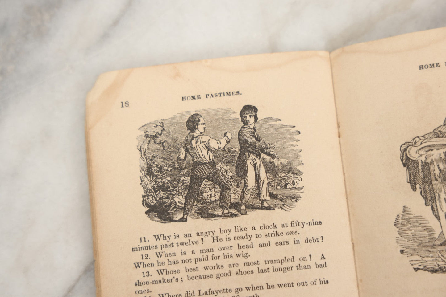 Lot 262 - "Home Pastimes Or Agreeable Exercises For The Mind" Antique Pamphlet With Poetry, Illustrations, And Riddles, Kiggins & Kellogg, Publishers, New York