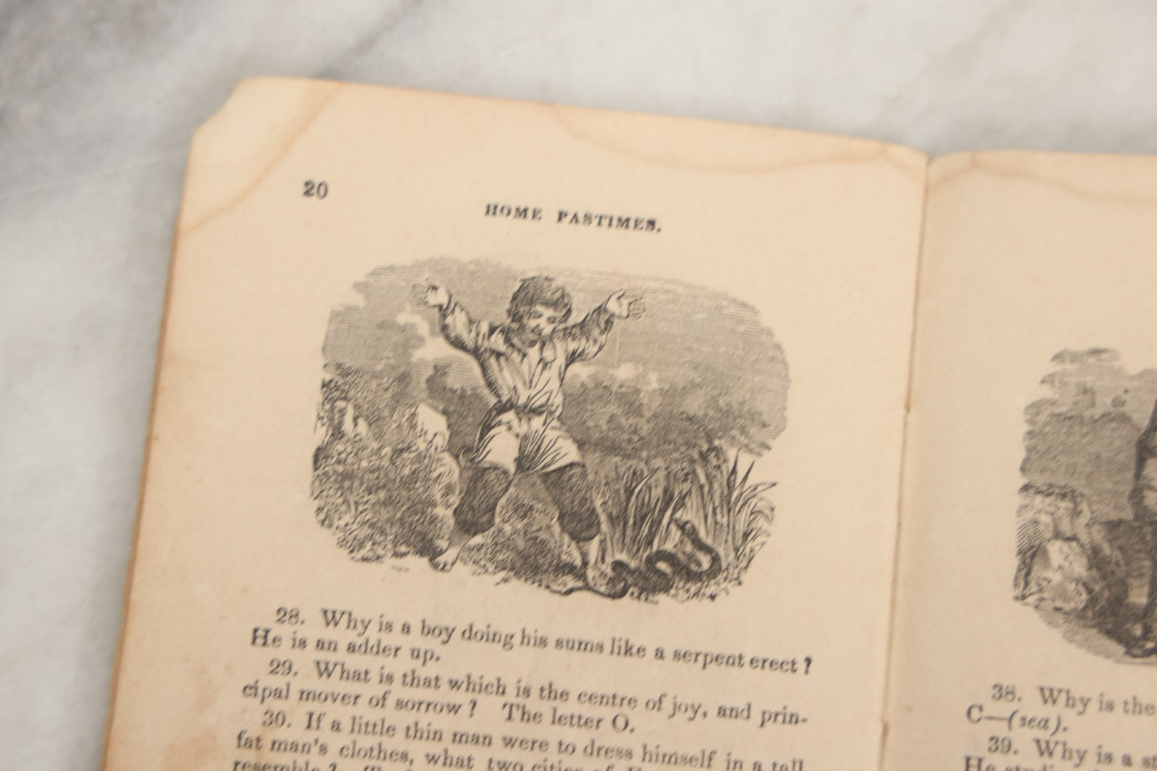 Lot 262 - "Home Pastimes Or Agreeable Exercises For The Mind" Antique Pamphlet With Poetry, Illustrations, And Riddles, Kiggins & Kellogg, Publishers, New York
