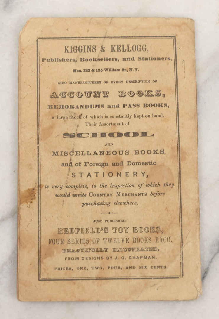 Lot 262 - "Home Pastimes Or Agreeable Exercises For The Mind" Antique Pamphlet With Poetry, Illustrations, And Riddles, Kiggins & Kellogg, Publishers, New York