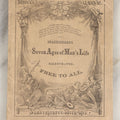 Lot 263 - "Seven Ages Of Man's Life" Antique 1869 Brown's Almanac Booklet With Theatrical Illustrations On Cover And Throughout, Featuring "Shakespeare's Seven Ages," Medical Cure Essays, And Almanac Calendars