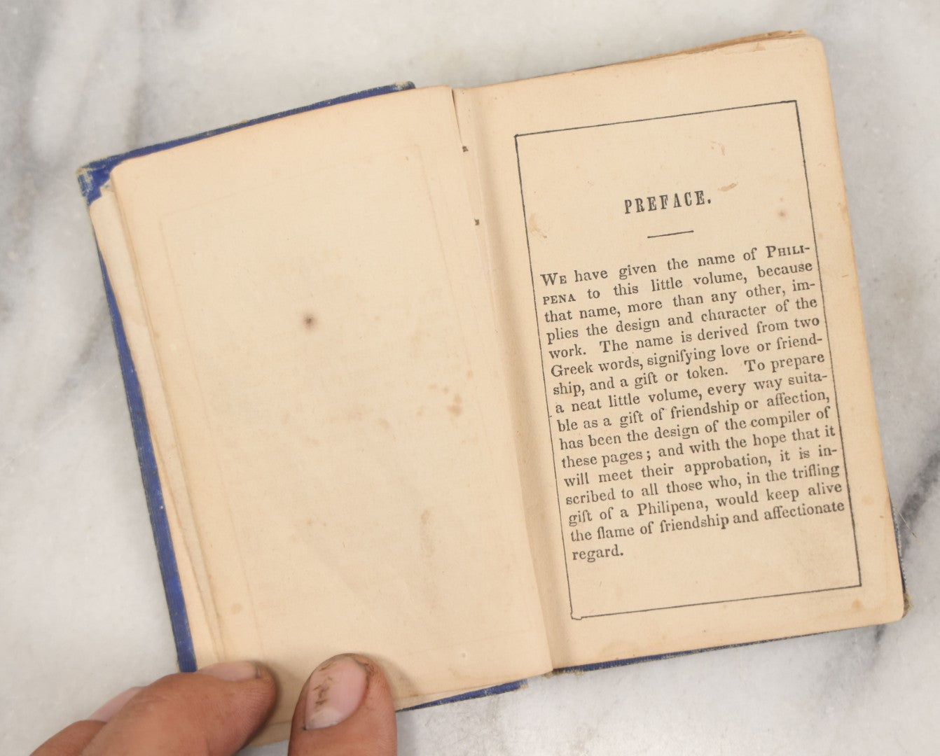 Lot 272 - "The Philipena, Or Friendship's Token: A Present For All Seasons" Antique Miniature Book With Illustrated Color Frontispiece, Prose And Poetry, Cottrell And Company, Publishers, Boston, 1885 Inscription