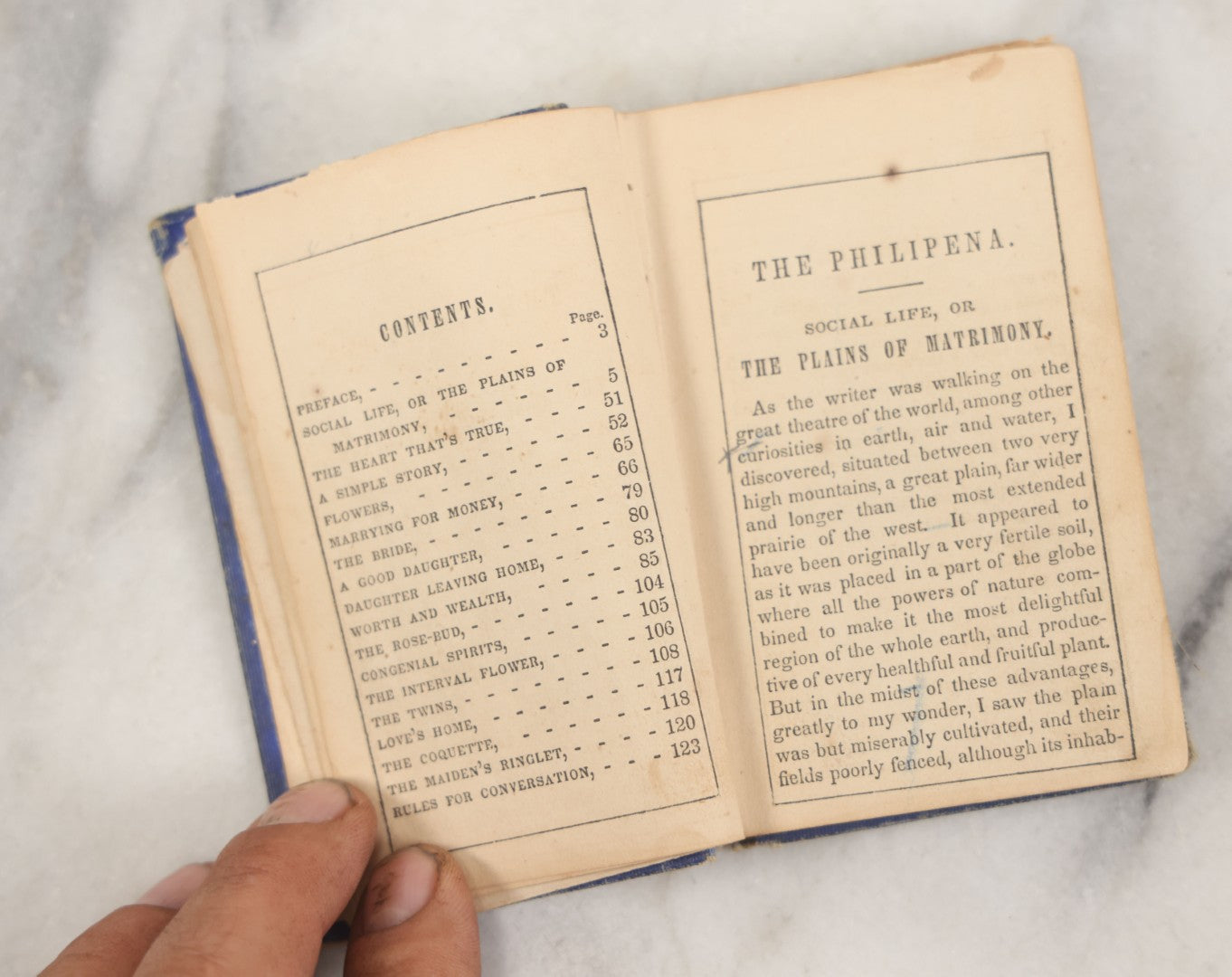 Lot 272 - "The Philipena, Or Friendship's Token: A Present For All Seasons" Antique Miniature Book With Illustrated Color Frontispiece, Prose And Poetry, Cottrell And Company, Publishers, Boston, 1885 Inscription