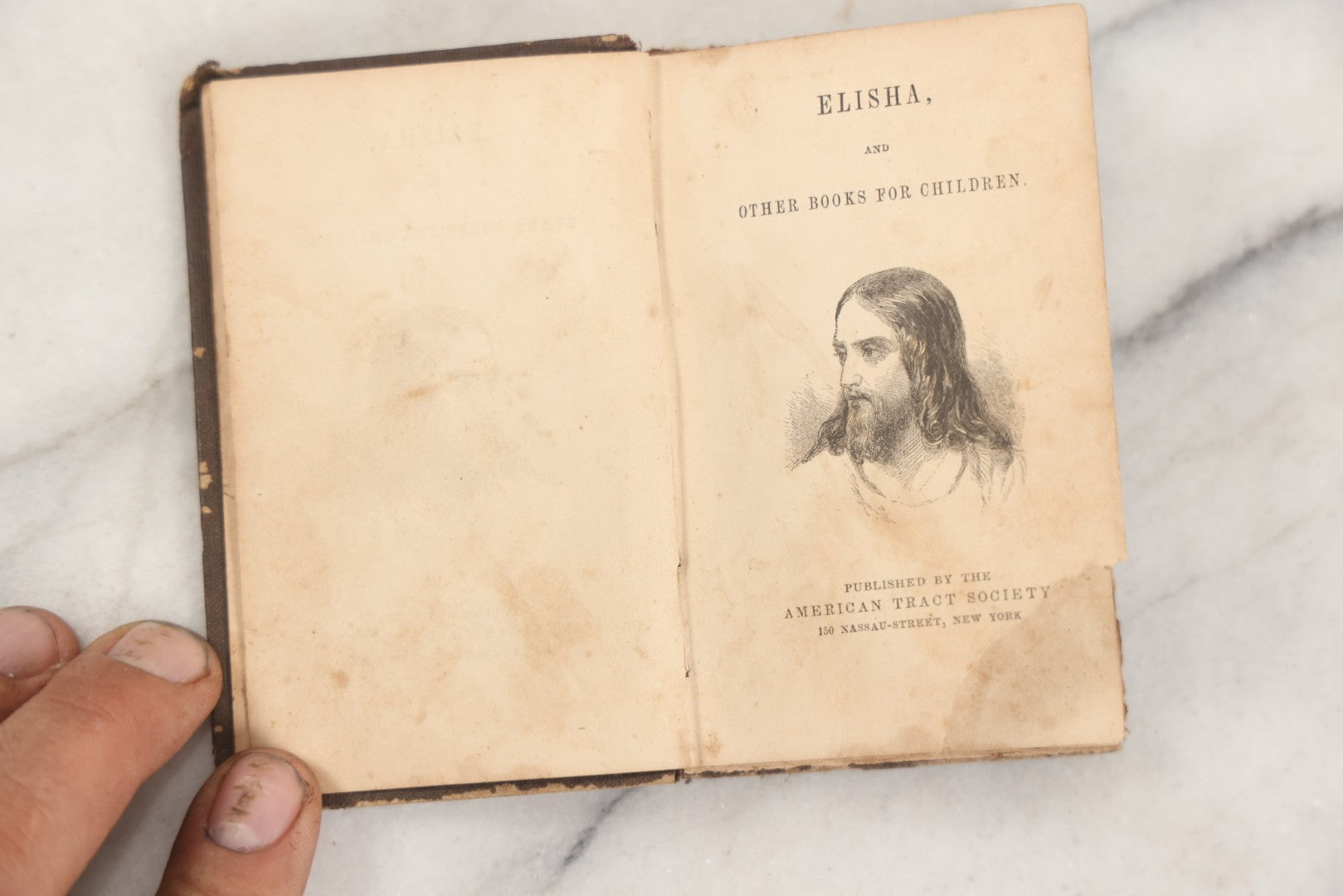 Lot 274 - "Elisha And Other Books For Children" Antique Miniature Illustrated Book, American Tract Society, Publishers, New York