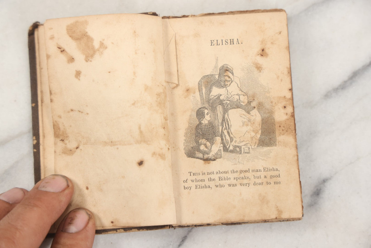 Lot 274 - "Elisha And Other Books For Children" Antique Miniature Illustrated Book, American Tract Society, Publishers, New York