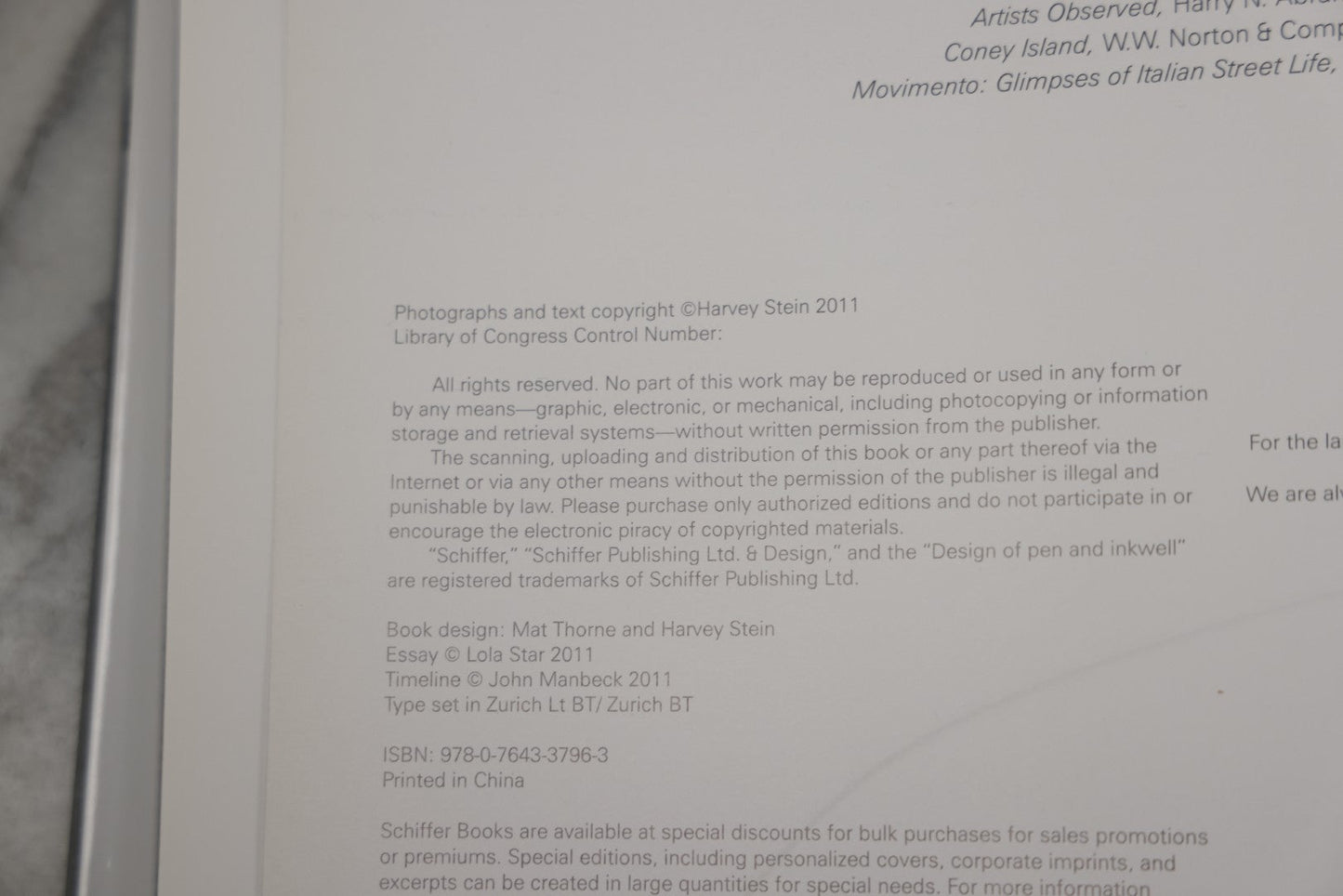 Lot 277 - "Coney Island; 40 Years" Modern Photography Coffee Table Book By Harvey Stein, Signed By The Photographer, Schiffer Books, Publishers, 2011