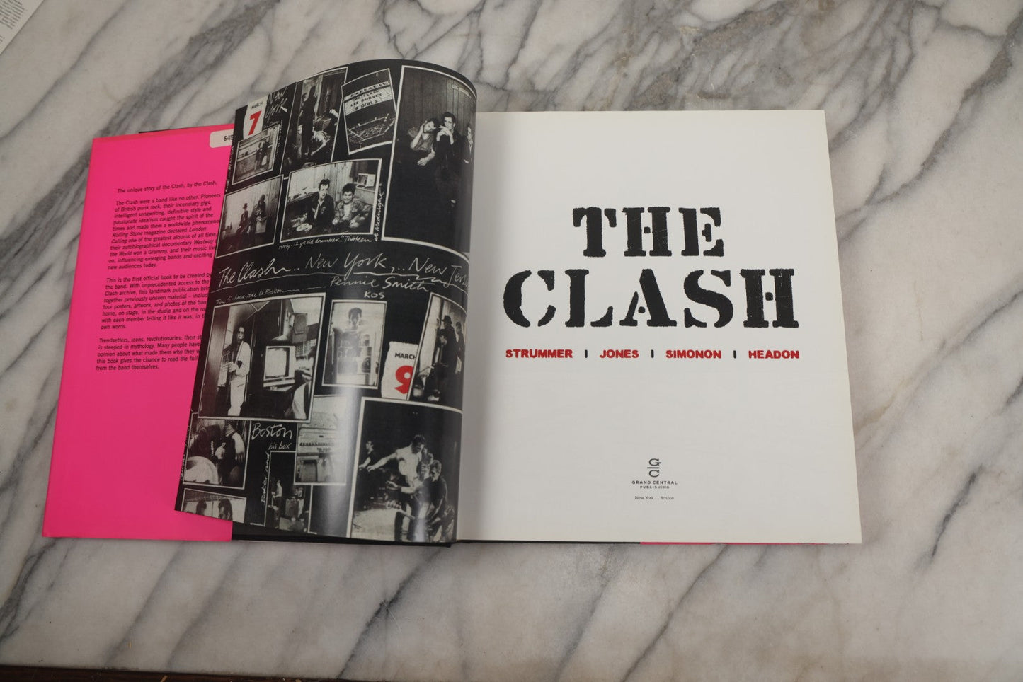 Lot 280 - "The Clash: Strummer, Jones, Simonon, Headon," Modern Book Of Band Photography And Interviews, "Original Clash Book" With Neon Pink Cover, Diorissimo Limited, Publisher, New York, 2008