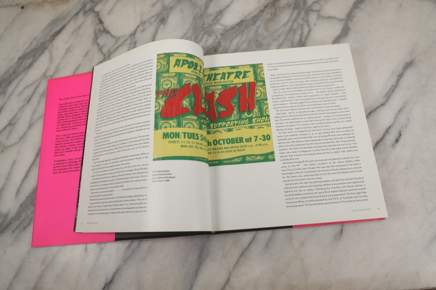Lot 280 - "The Clash: Strummer, Jones, Simonon, Headon," Modern Book Of Band Photography And Interviews, "Original Clash Book" With Neon Pink Cover, Diorissimo Limited, Publisher, New York, 2008