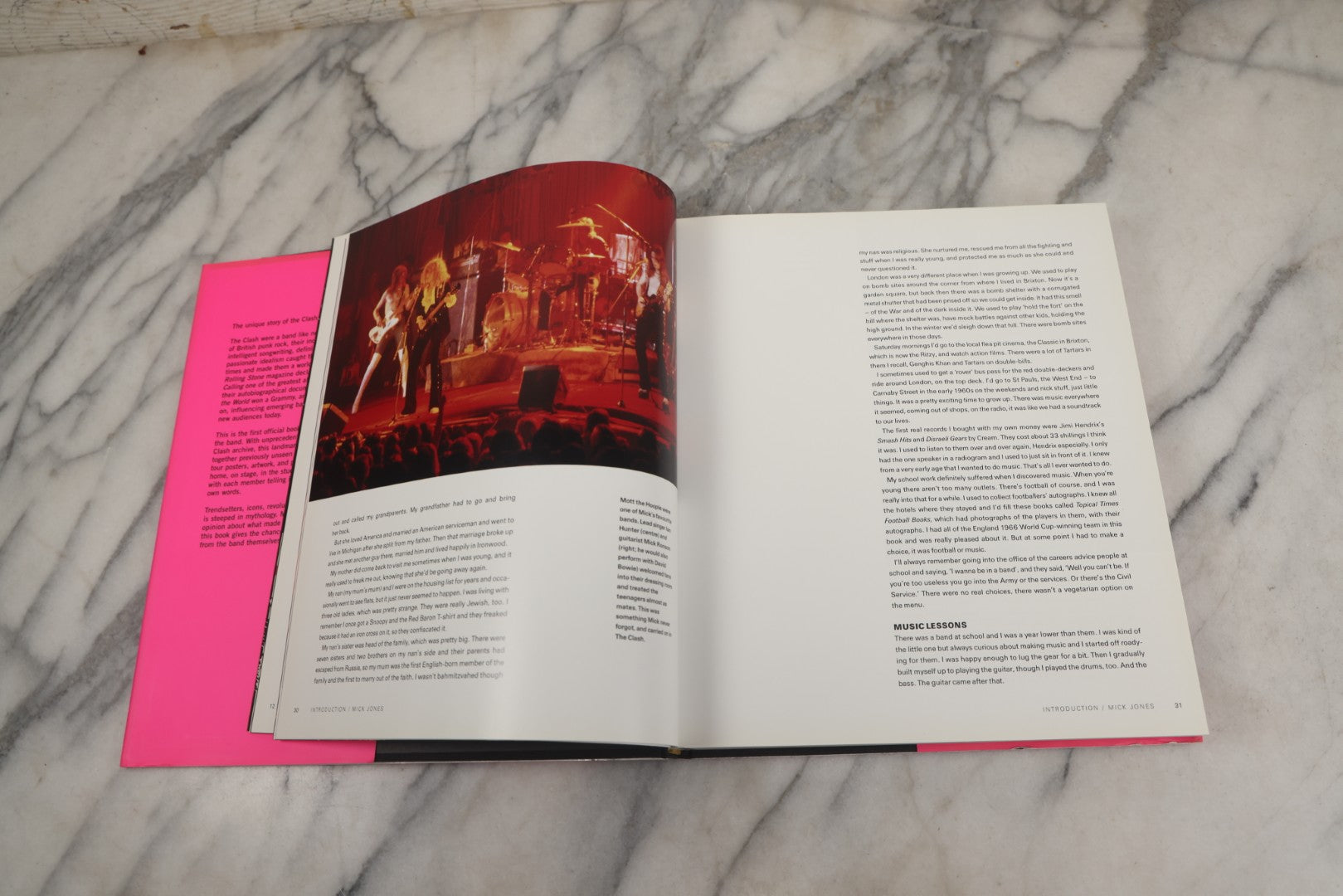 Lot 280 - "The Clash: Strummer, Jones, Simonon, Headon," Modern Book Of Band Photography And Interviews, "Original Clash Book" With Neon Pink Cover, Diorissimo Limited, Publisher, New York, 2008