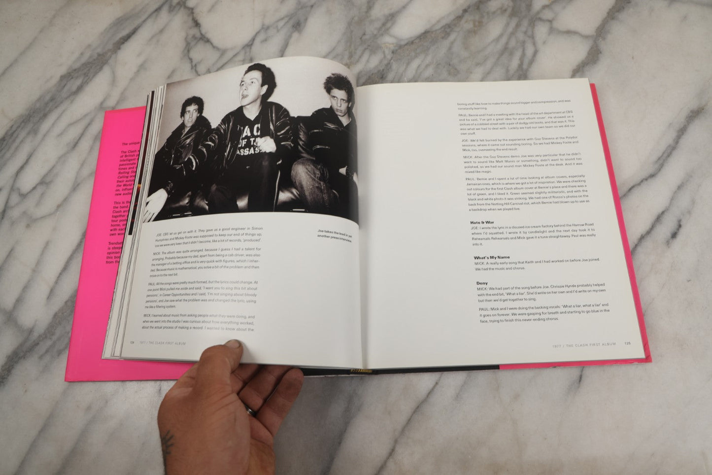 Lot 280 - "The Clash: Strummer, Jones, Simonon, Headon," Modern Book Of Band Photography And Interviews, "Original Clash Book" With Neon Pink Cover, Diorissimo Limited, Publisher, New York, 2008
