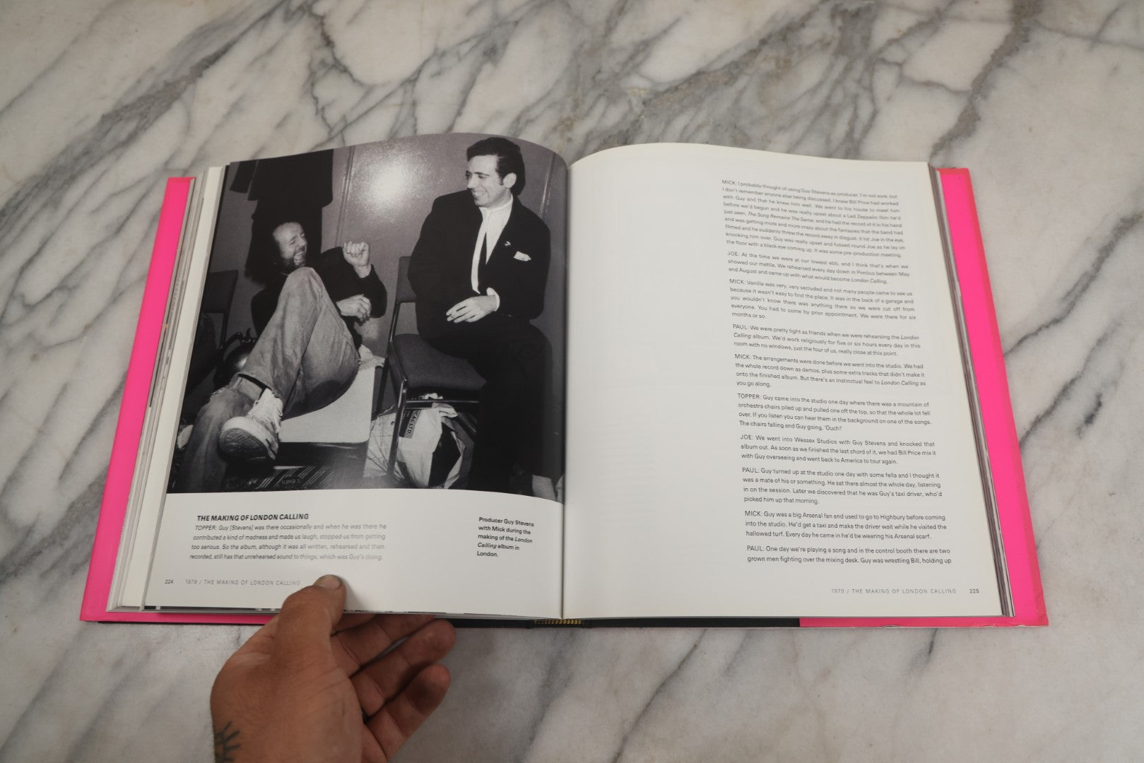 Lot 280 - "The Clash: Strummer, Jones, Simonon, Headon," Modern Book Of Band Photography And Interviews, "Original Clash Book" With Neon Pink Cover, Diorissimo Limited, Publisher, New York, 2008