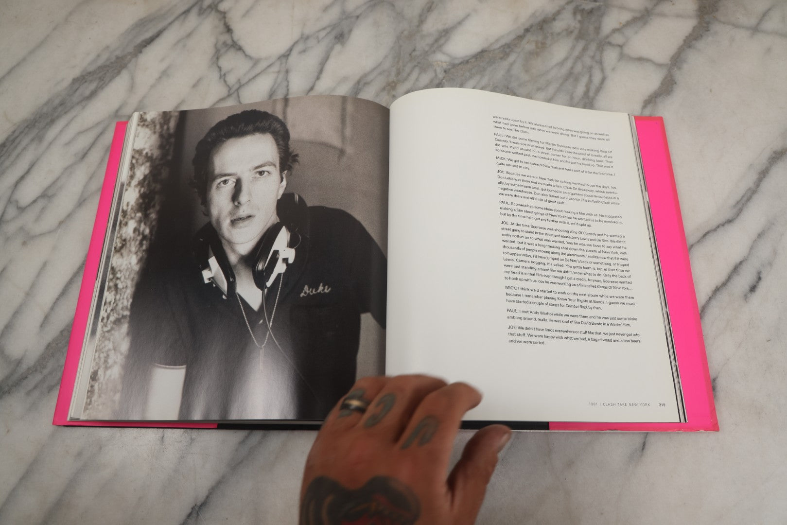 Lot 280 - "The Clash: Strummer, Jones, Simonon, Headon," Modern Book Of Band Photography And Interviews, "Original Clash Book" With Neon Pink Cover, Diorissimo Limited, Publisher, New York, 2008